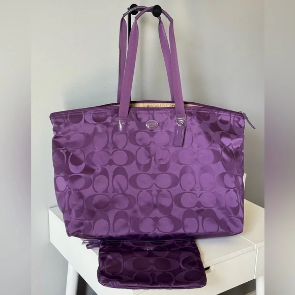 Coach Nylon Large Weekender Tote w/ Pouch - Picture 1 of 9